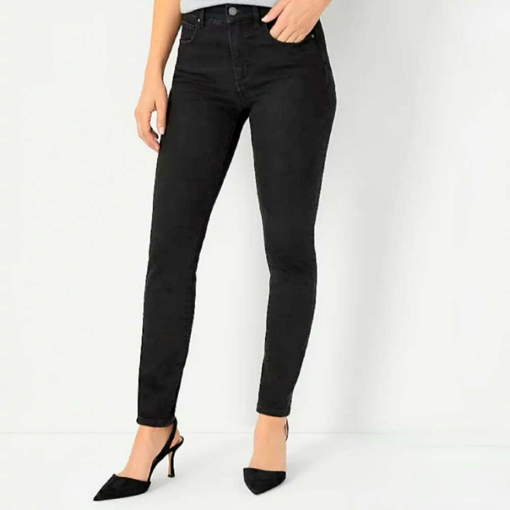 SALE🏷️ Ann Taylor The Skinny Modern Fit Jeans Womens 16 Black Ann Taylor Jeans